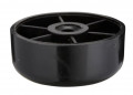 Furniture foot in black PVC to screw on, Diam.50 x H.25 mm