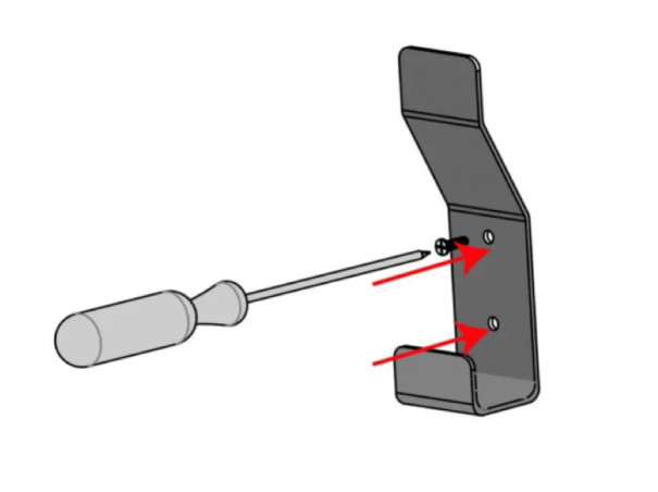 Peg to fix 1 head, 1 hook in white steel, W. 40 x H. 140 x D. 50 mm 