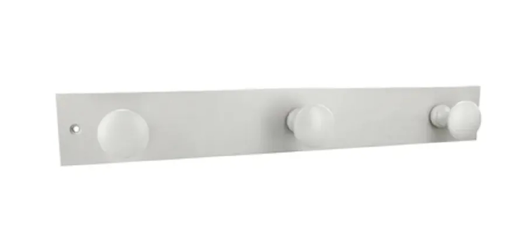 Percha de 3 cabezas en haya blanca, anchura 350 x altura 42 x profundidad 60 mm