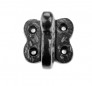 Wall hook with 1 hook in black iron, W. 42 x H. 51 x D. 65 mm