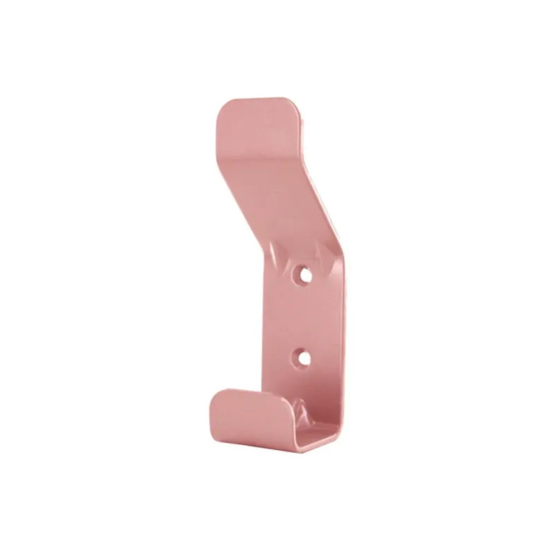 Peg to be fixed 1 head, 1 hook in pink steel, W. 40 x H. 140 x D. 50 mm 