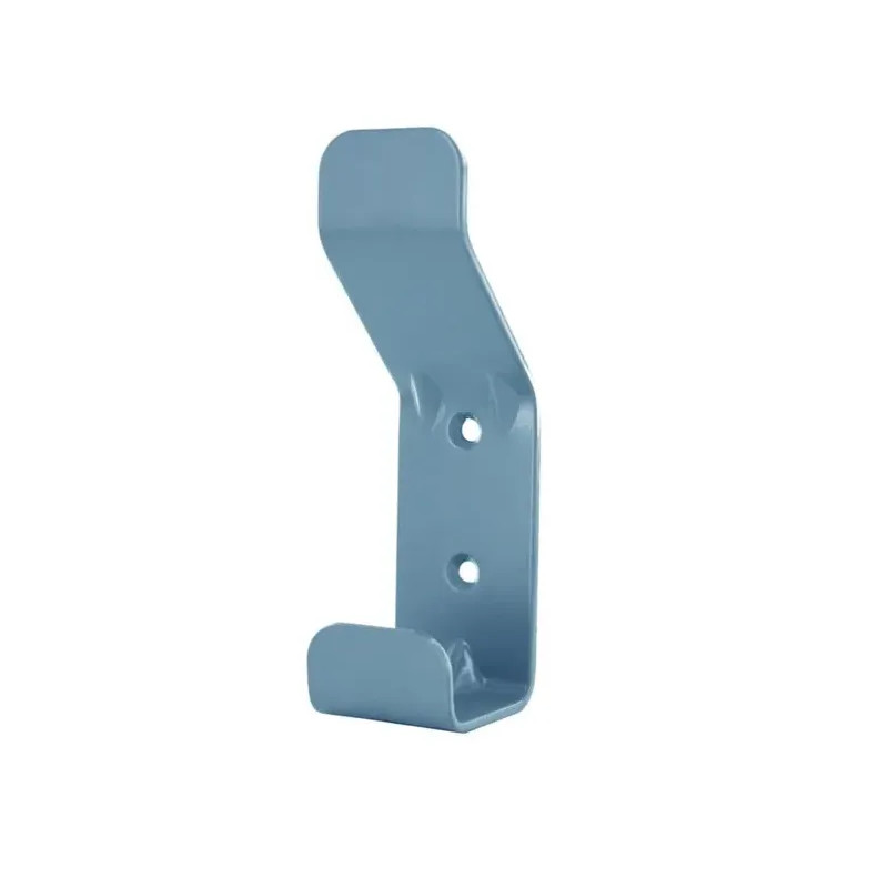 Coat hook 1 head, 1 hook in Baltic blue steel, W. 40 x H. 140 x D. 50 mm 