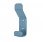 Coat hook 1 head, 1 hook in Baltic blue steel, W. 40 x H. 140 x D. 50 mm 