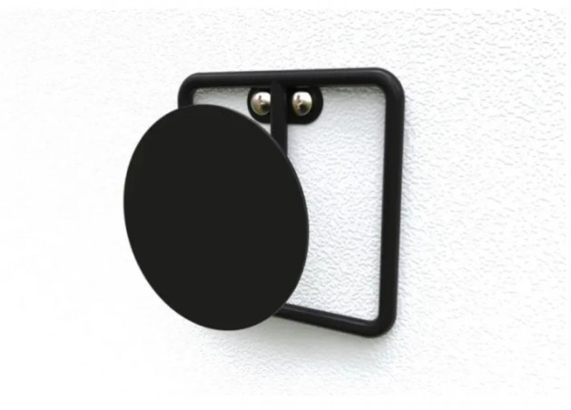 Sun hook in black steel, D. 100 x D. 60 mm