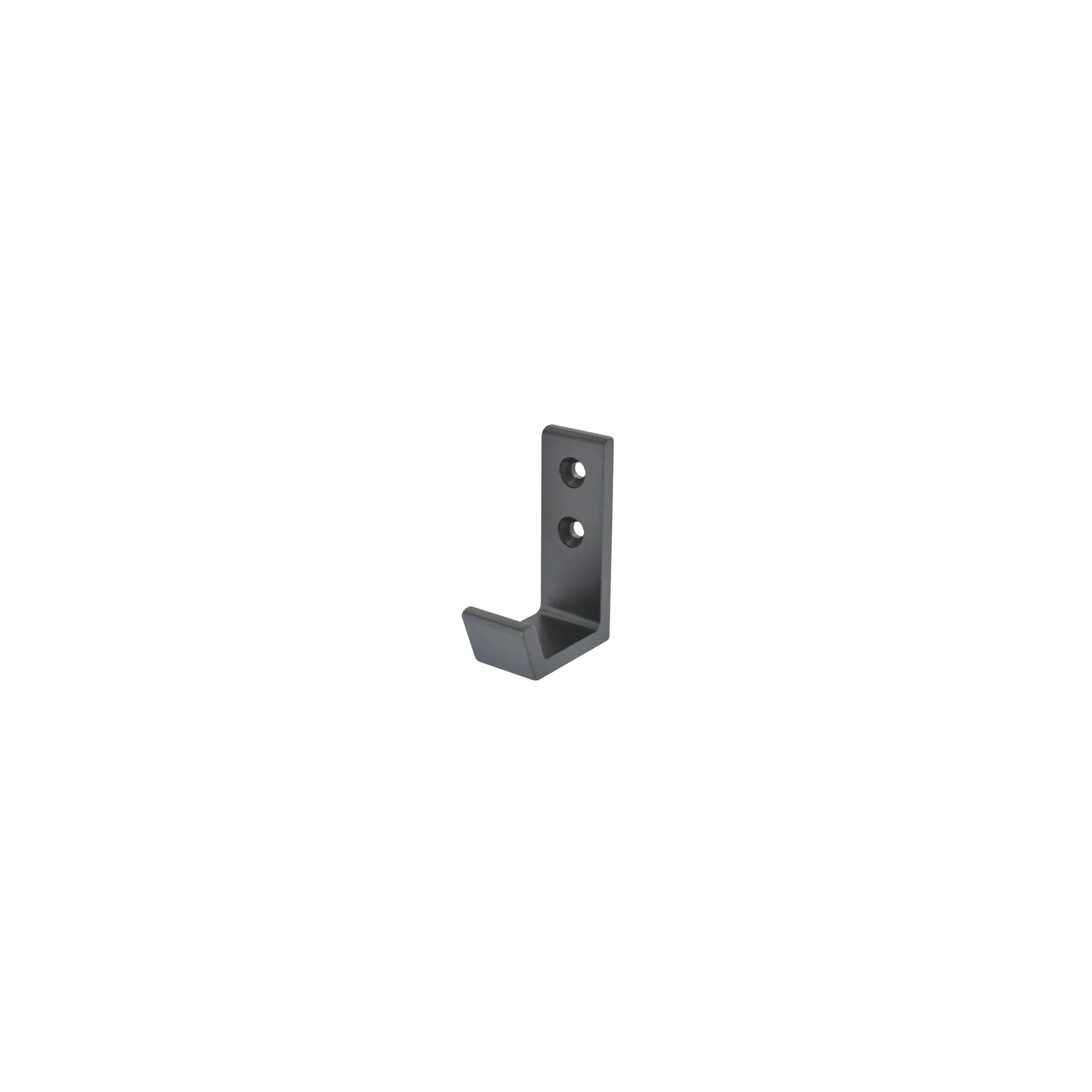 Coat hook 1 head, 1 hook in Baltic blue steel, W. 40 x H. 140 x D. 50 mm 