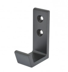 Coat hook 1 head, 1 hook in Baltic blue steel, W. 40 x H. 140 x D. 50 mm 