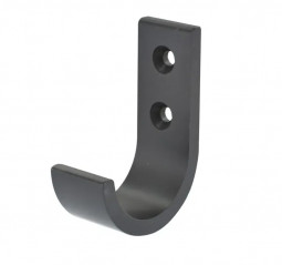 Coat hook 1 head, 1 hook in Baltic blue steel, W. 40 x H. 140 x D. 50 mm 