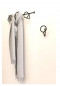 Coat hook, 3 heads in black steel, W. 385 x H. 72 x D.63 mm 