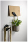 Coat hook, design coat rack with 1 head in black steel, W. 174 x H. 73 x D. 35 mm