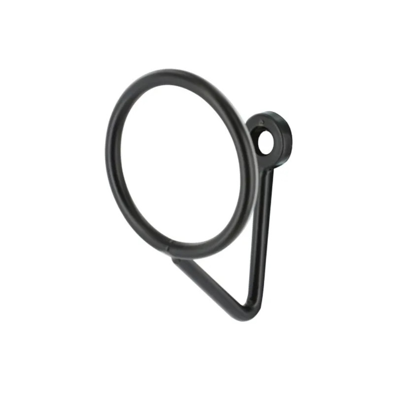 Coat hook with 1 head in black steel, W. 97 x D. 56 mm 