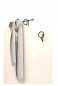 Coat hook with 1 head in black steel, W. 97 x D. 56 mm 