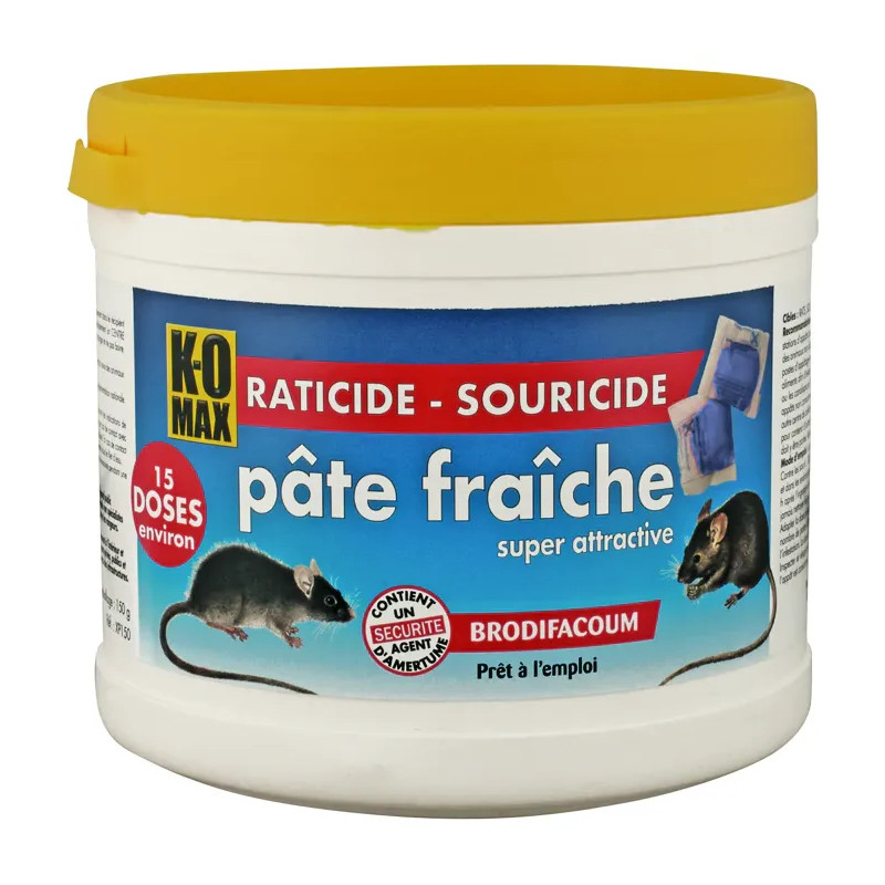 Raticide, souricide, super attractive fresh paste of 150 g