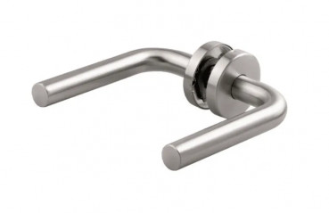 Polished aluminium double cantilever door handle