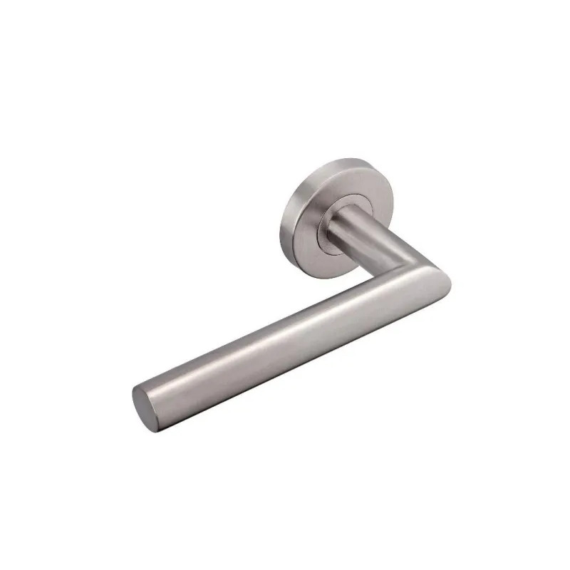 LC3 handle set, 90° angle on rose, stainless steel spout