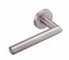 LC3 handle set, 90° angle on rose, stainless steel spout