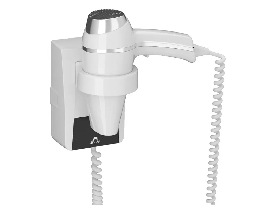 Secador de pelo de pared 1400W blanco