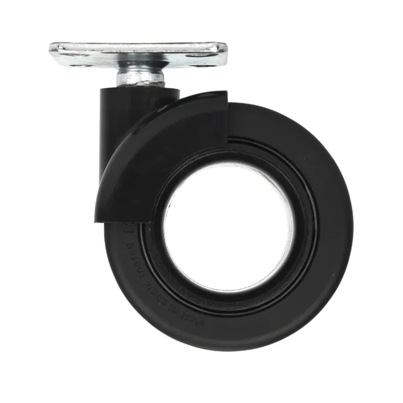 Rotating castor rotola black, 47x47 mm, D. 65 x H.80 mm, distance between centers 35x35mm