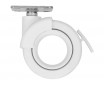 Swivel castor with white rotola brake, 47x47 mm, D. 65 x H.80 mm, center distance 35x35mm