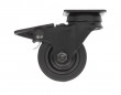 Castor with brake NOVO D. 50 mm black with swivel plate, H. 72 mm