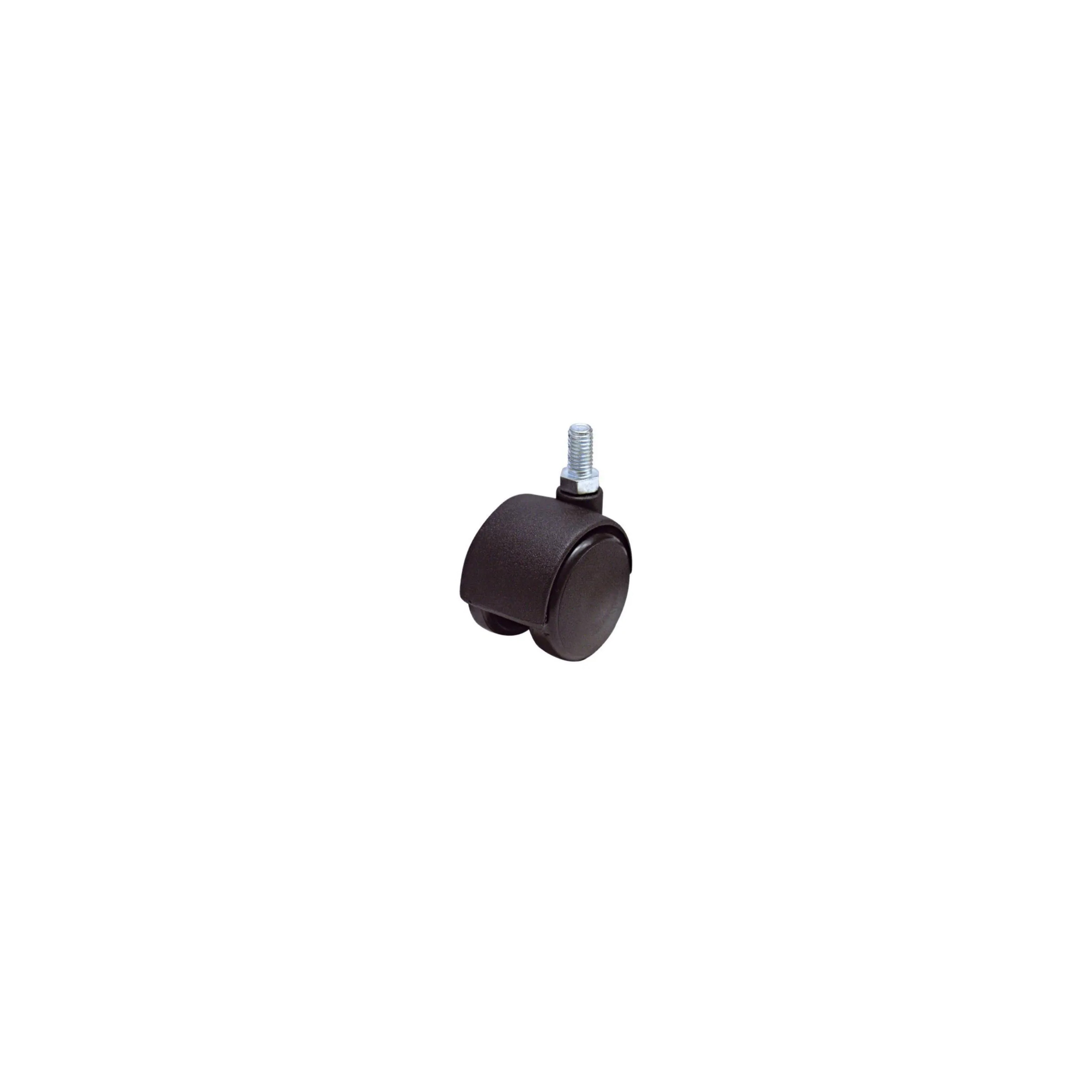 Castor with brake NOVO D. 75 mm black with swivel plate, H. 102 mm