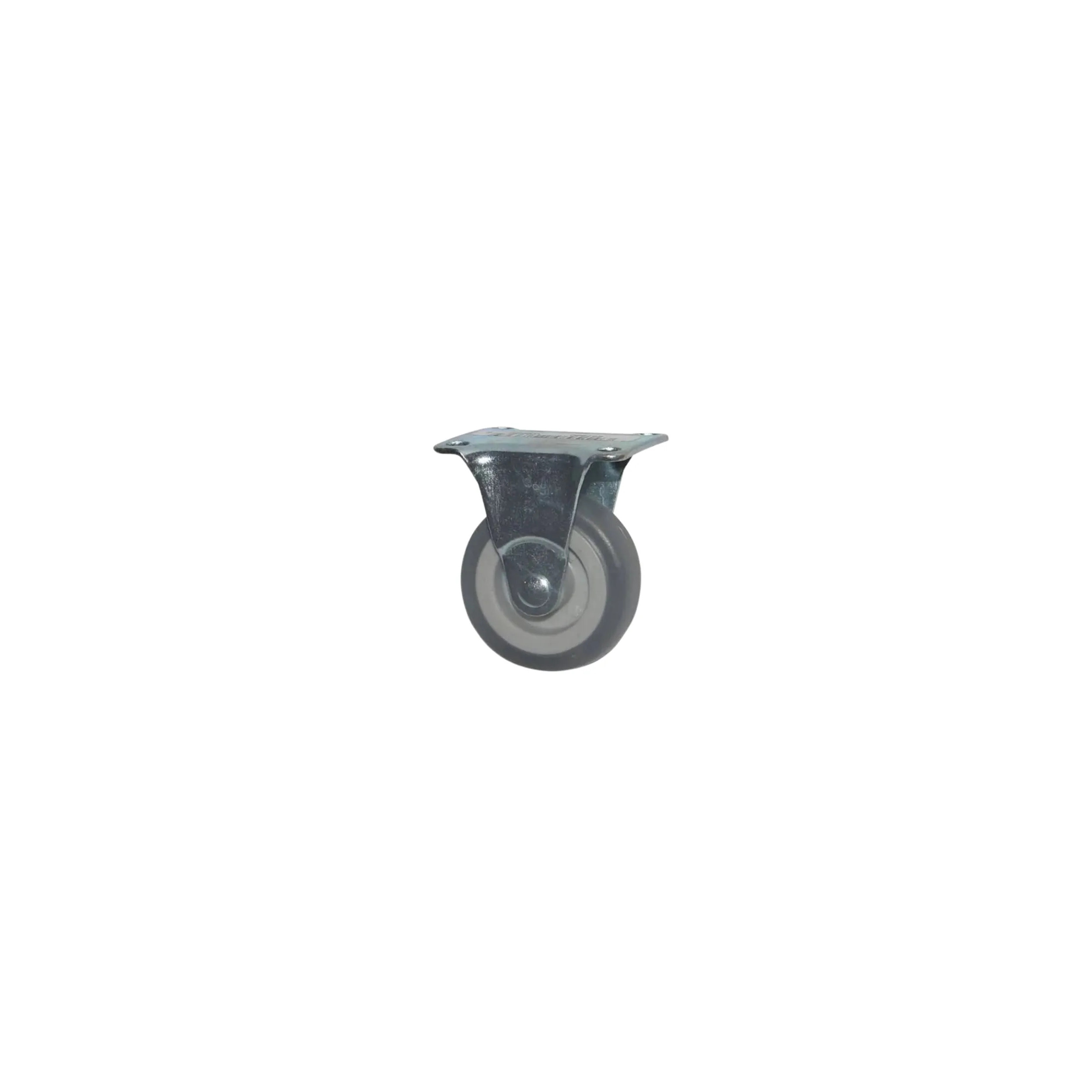 Castor with brake NOVO D. 75 mm black with swivel plate, H. 102 mm