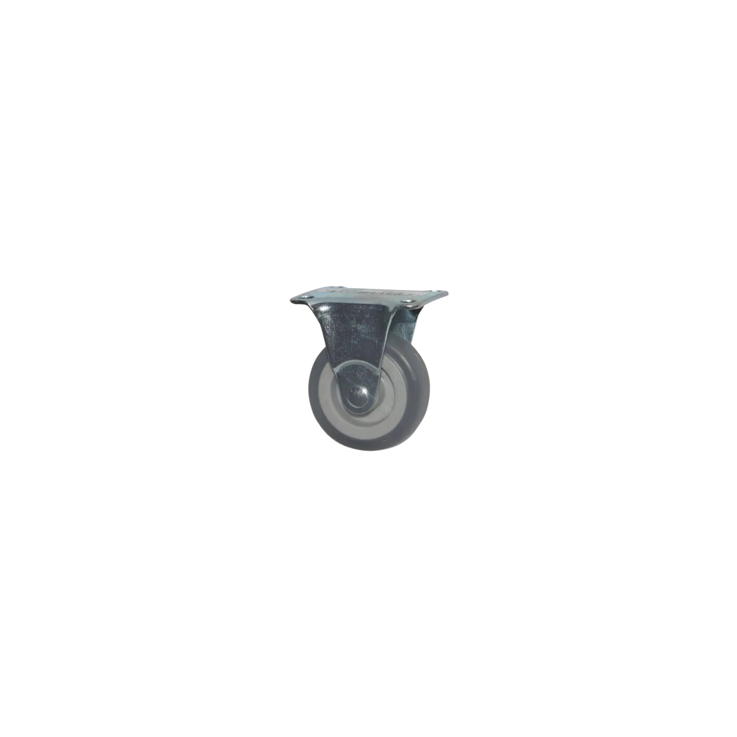 Castor with brake NOVO D. 75 mm black with swivel plate, H. 102 mm