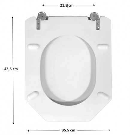 Asiento de inodoro SELLES Equipage 1 (distancia entre ejes 220 mm), blanco