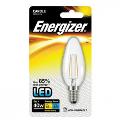 LED flame bulb E14, 470 Lumens, 5.2W/40W, 3000K, 2 pieces.