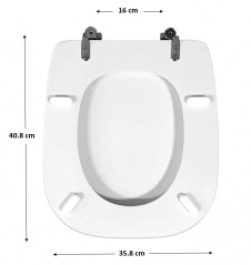 Asiento de inodoro DURAVIT D Code, blanco.