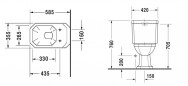 DURAVIT toilet seat, model 1930 octagonal hole.