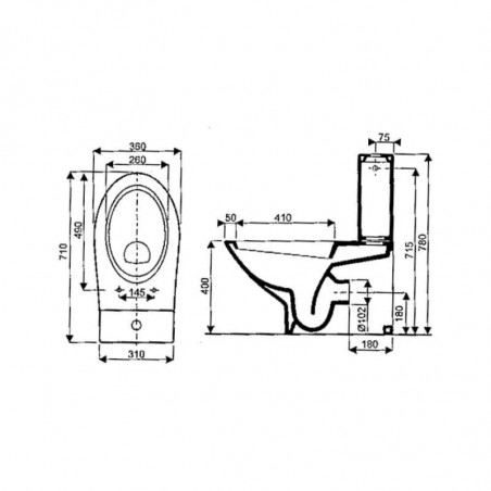 Sedile della toilette SELLES Joan bianco, per toilette sospese