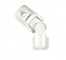 Roller shutter toggle joint, 10 mm hexagon, 12 mm rod, white steel