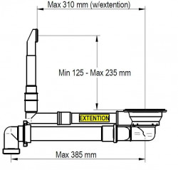 Desagüe manual GOLD BRIGHT y desagüe automático que ahorra espacio