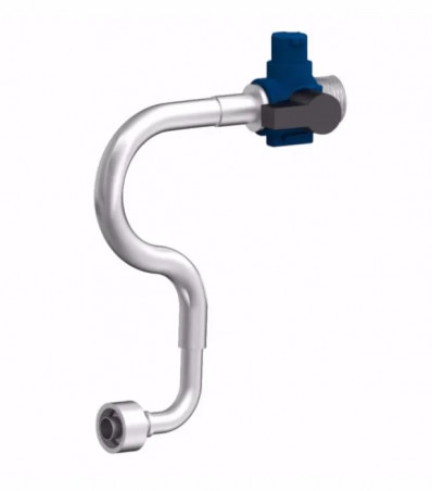 Straight shut-off valve with bent hose for INGENIO SIAMP building