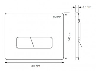 Panel de control CUT, cromo de alto brillo INGENIO SIAMP