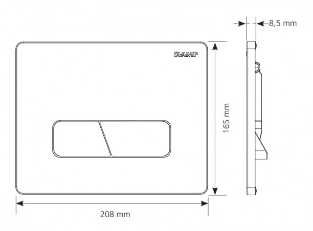 Panel de control CUT, cromo de alto brillo INGENIO SIAMP