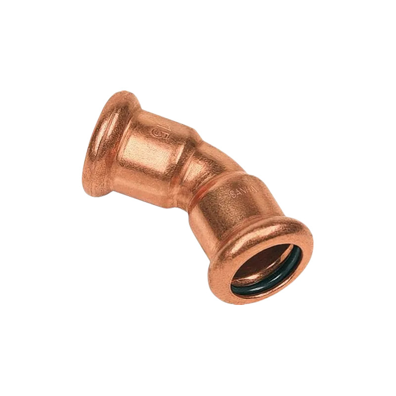 Copper elbow 45 degree to be crimped, diameter 12