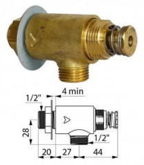 Grifo TEMPOSTOP para lavabo Acero inoxidable, sin pomo, macho 15x21