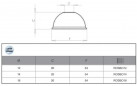 Chrome plated rosette for 14mm diameter pipe