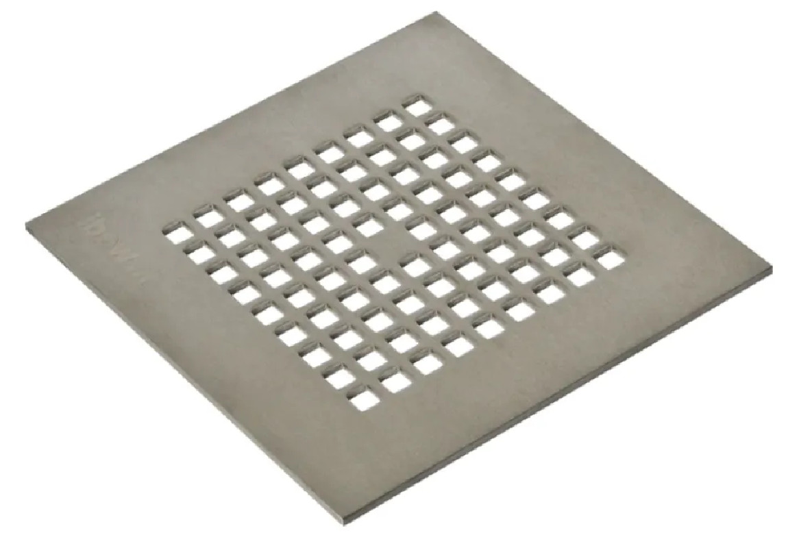 Grille de douche carrée inox, 132 x 132 mm, pour WEDI FUNDO PLANO