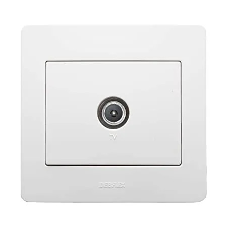 Interrupteur double va et vient diamètre 2 cm, 10A 250V, blanc 