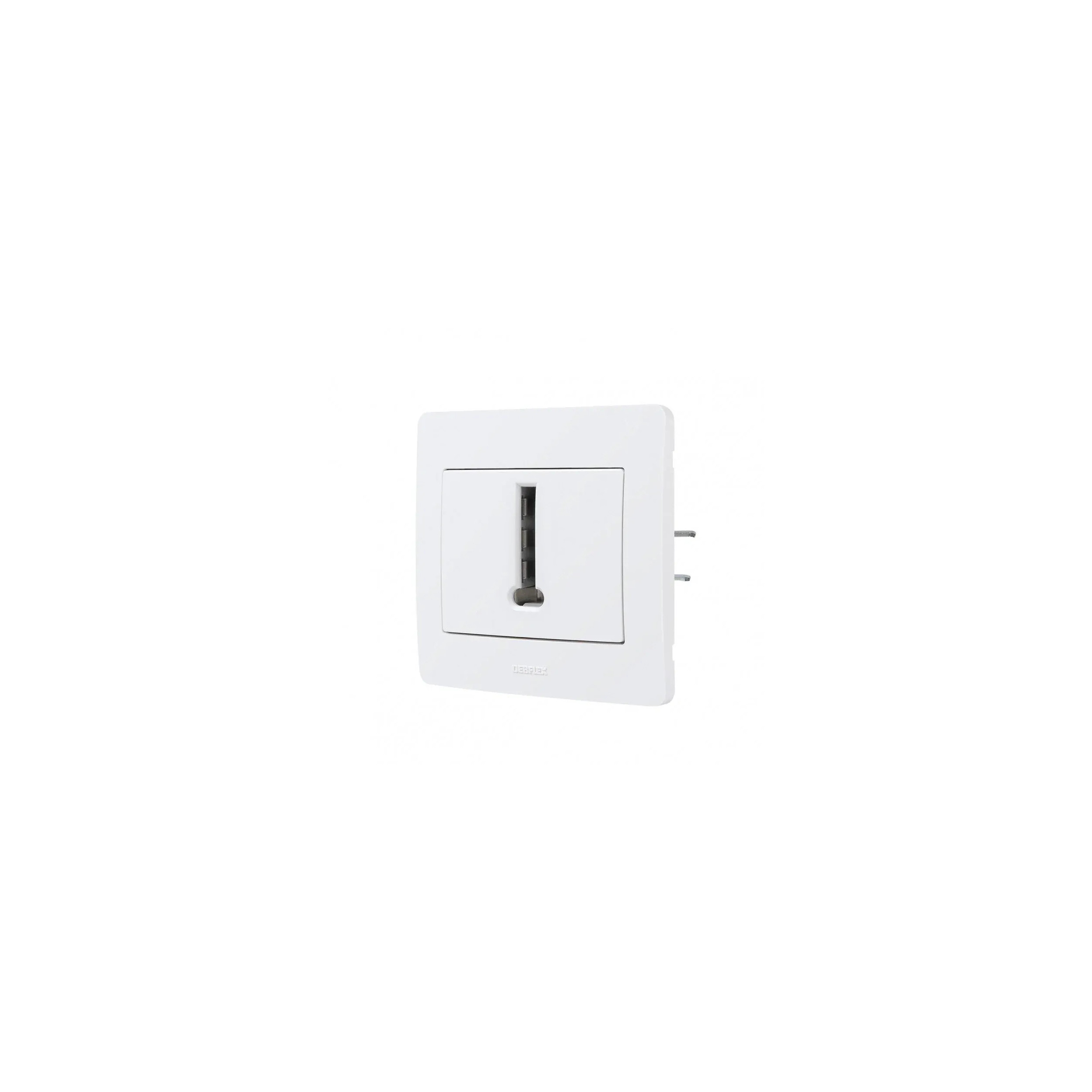 Prise bipolaire diamètre 2, 16A 250V, blanc