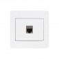 Prise ethernet RJ45 diamètre 2, catégorie 6, blanc