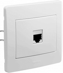 Prise ethernet RJ45 diamètre 2, catégorie 6, blanc