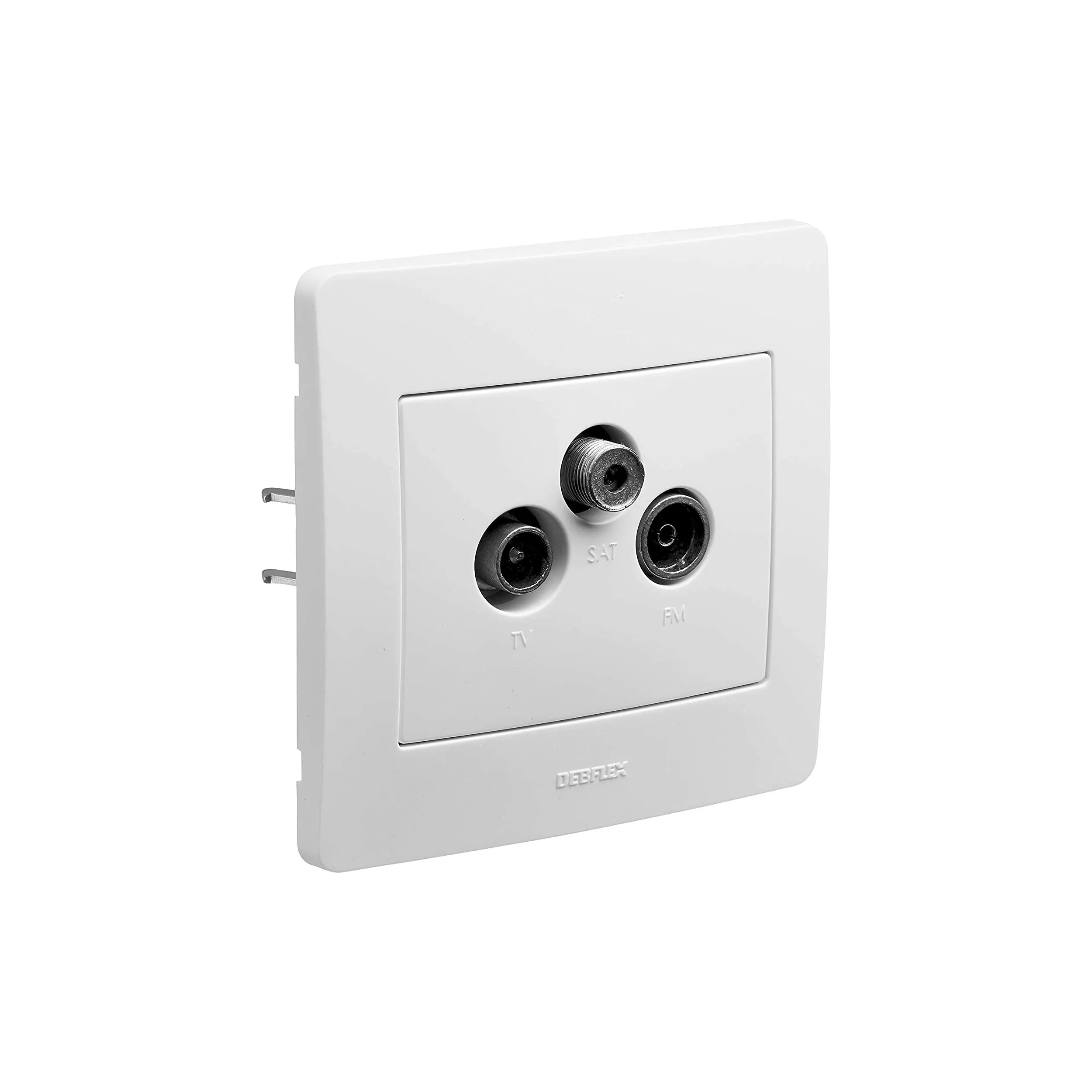 Prise ethernet RJ45 diamètre 2, catégorie 6, blanc