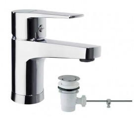 Mitigeur lavabo avec vidage ABS Titanium