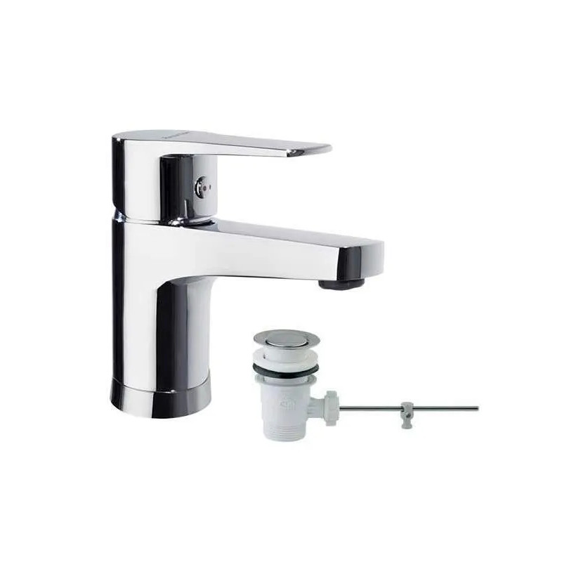 Mitigeur lavabo avec vidage ABS Titanium