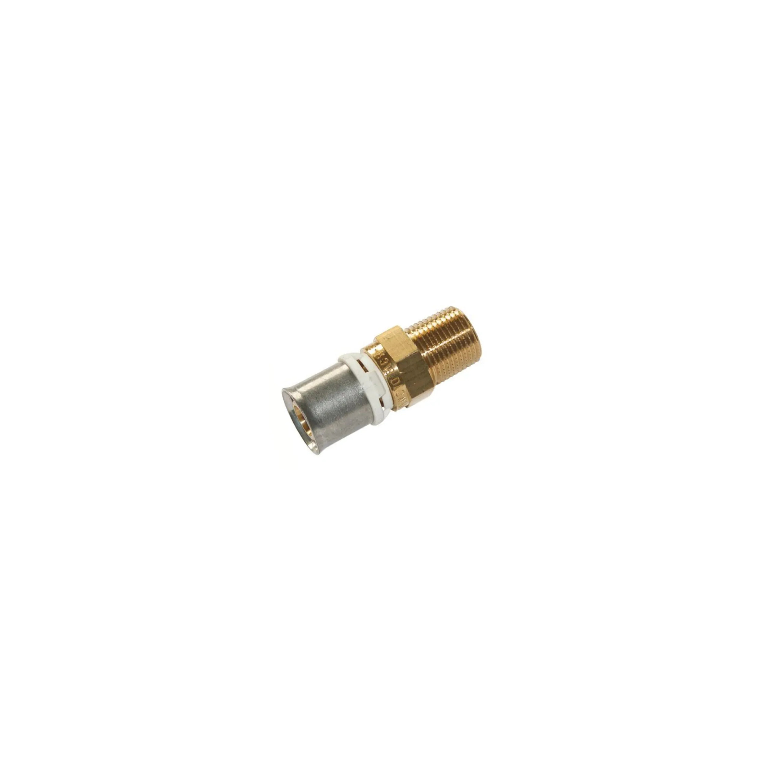 Brass nickel-plated multi-layer fixed male fitting 15x21/20mm