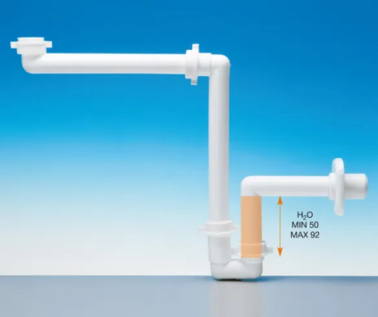 Sortie arriège ajustable avec siphon pour lavabo