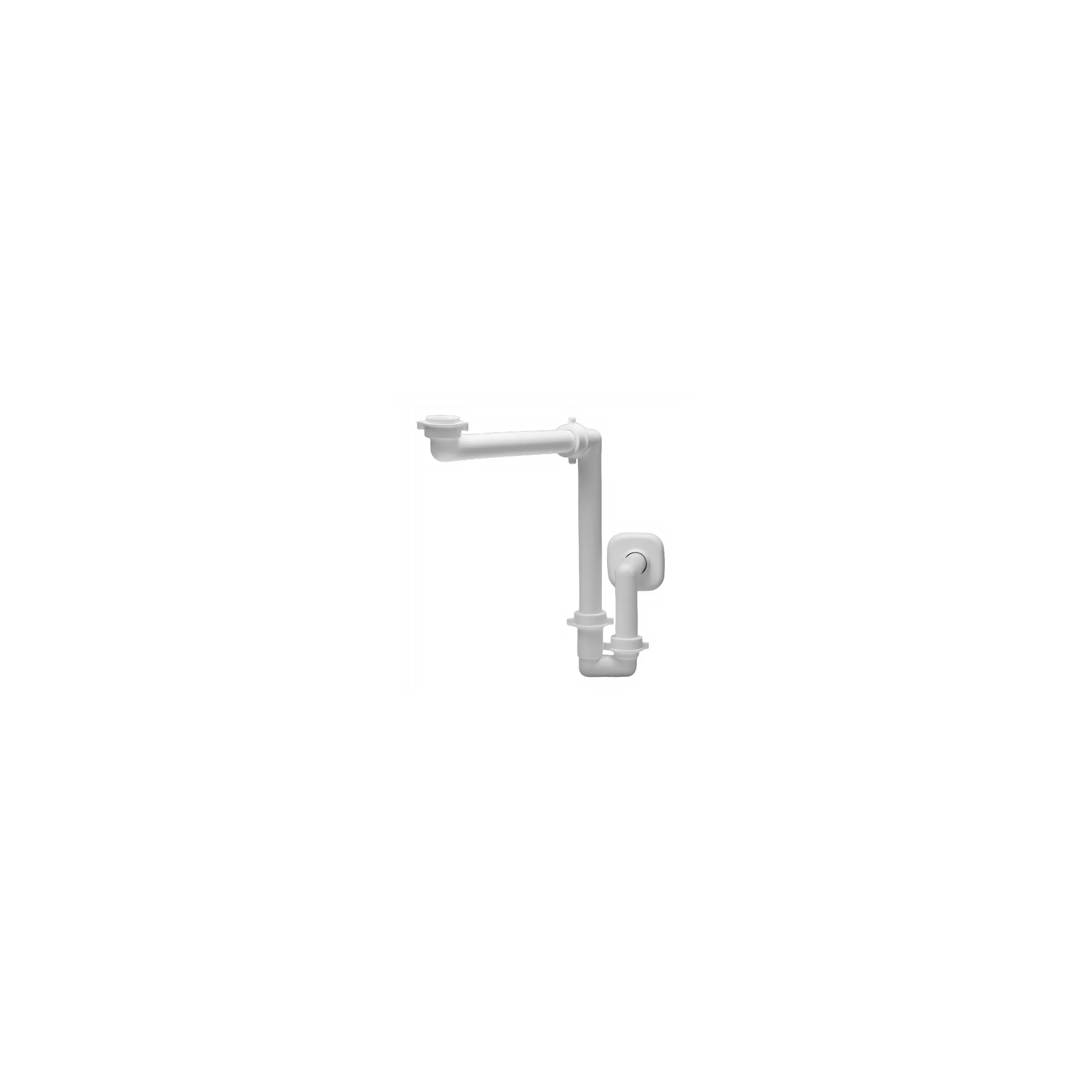 Adjustable back outlet with siphon for washbasin